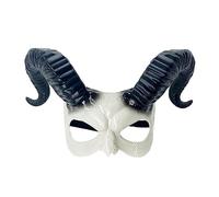 Halloween Masquerade Horn Animals Skull Headdress Half Face Horn Goat Horns Monsters Cosplays Costume