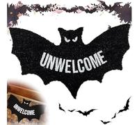 Halloween Mat,Halloween Bat Decorations Outdoor,Unwelcome Mat for Front Door,2025 New Unwelcome Bat,Bat Shaped Coir Mats,Spooky Bat-Shaped Design,Halloween Porch Decor,Bat-Themed Gift (40 * 60cm)