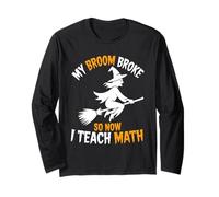 Halloween Math Teacher Science Funny School for Teachers Long Sleeve T-Shirt