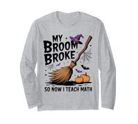 Halloween Math Teacher Science Funny School for Teachers Long Sleeve T-Shirt