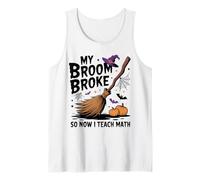 Halloween Math Teacher Science Funny School for Teachers Tank Top
