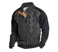 Halloween Men‘s Hoodie Techwear Hip Hop Top Blouse Tracksuits Patchwork Long Sleeve Pullover Athletic Hooded Autumn Winter Streetwear Football Christmas Jumper (A-Black, XXXL)