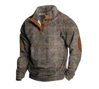 Halloween Mens Cable Knit Jumper Thick Weave Pullover Winter Fisherman Logo Knitted Sweater Long Sleeve Warm Parka Leisure Wear Novelty Christmas Jumpers (Brown, S)