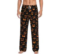 Halloween Men's Casual Pants Funny Jogger Workout Track Pants with Pockets Running Athletic Pants Work Trousers for UK Tracksuit Bottoms Pull On Waist Cargo Loose Fit Orange