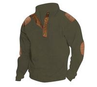 Halloween Men's Corduroy Sweatshirt Jumper Casual Pullover Sweater Long Sleeve Henley T-Shirt Lightweight Outwear Make Christmas Great Again Jumper (Green #2, XXXL)