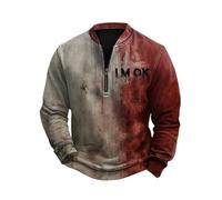 Halloween Mens Hoodie Pullover Classic Hooded Fleece Top Plain Ribbed Cuff Long Sleeve Sweatshirt Pull Over Jumper Hoody Tops Outwear Knitwear Football Christmas Jumpers (XXXL)