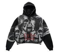 Halloween Mens Hoodie Pullover Fleece Classic Hooded Top Plain Ribbed Cuff Long Sleeve Sweatshirt Pull Over Jumper Hoody Shirts Outwear Mens Christmas Pyjamas Set (Other-d, XXL)