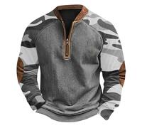 Halloween Men's Hoodies Pullover Hooded Sweatshirts Long Sleeve Patchwork Plaid Jacquard Drawstring Casual Hoodie with Pockets Sportwear Christmas Jumper Family Set (Grey #11, M)