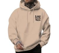 Halloween Men's Hoodies Zip Up Long Sleeve Fleece Sweatshirts Hoodie Pullover Outdoor Office Workout Shirts Loungewear Mens Christmas Jumper 3XL (Khaki, S)