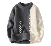 Halloween Mens Jumper Branded Crew Neck Cotton Sweater Pullover Sweatshirt Jumpers for Men UK Black Navy Outwear Knitwear Christmas Long Sleeve T Shirt (Grey, XXL)