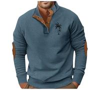 Halloween Men's Jumpers 1/4 Zip Tops Polo Neck Long Sleeve Golf Sweater Turtle Neck Soft Pullover Sweaters for Men Outerwear Sport Wear Jesus Christmas Jumper (Navy, XXXL)