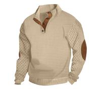 Halloween Men's Jumpers Quarter Zip Cable Knitted Sweater Long Sleeve Winter Warm Lightweight Pullover Classic Knitwear Parka Activewear Snowman Costume Adult (Army Green, L)