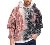 Halloween Men's Jumpers Quarter Zip Knitted Sweater Long Sleeve Warm Winterpullover Lightweight Solid Jumper Classic Sport Wear Christmas Shirt Men (F-Red, S)
