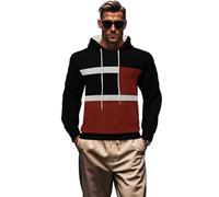 Halloween Men's Jumpers Quarter Zip Knitted Sweater Long Sleeve Warm Winterpullover Lightweight Solid Jumper Classic Streetwear Christmas Shirts Men (9-Red, XXL)