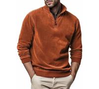 Halloween Mens Long Sleeve T Shirt Casual Stand Collar Henley Shirts Classic Cotton Buttons Placket Tops for Men Outwear Workwear Mens Christmas Tops (Red, M)