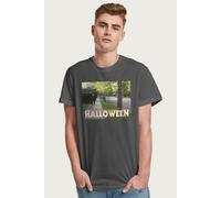 Halloween Men's Michael Myers Behind Bush T-Shirt in Charcoal | Size: Medium Halloween Charcoal M