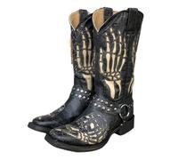 Halloween Men's Mid Calf Boots Gothic Boots Design Low Heel Zip Up Casual Shoes for Halloween and Daily Wear
