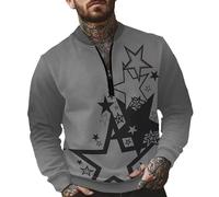 Halloween Men's Military Fleece Jackets Zip Up Hoodies Windbreakers Warm Hiking Camping Hunting Tactical Winter Coats with 6 Zip Pockets Outerwear Elf Costume (Grey #3, L)