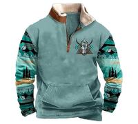 Halloween Mens Plain Long Sleeve Hoodie Fleece Pull-Over Soft Comfy Adult Top Sweatshirt Hoodies Work Longe wear Parka Mens Christmas Jumper 3XL (Sky Blue-c, M)