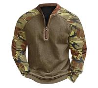 Halloween Mens Plain Long Sleeve Hoodie Fleece Pull-Over Soft Comfy Adult Top Sweatshirt Hoodies Work Longe wear Outerwear Beer Christmas Jumper (3-Coffee, S)
