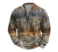 Halloween Mens Plain Long Sleeve Hoodie Fleece Pull-Over Soft Comfy Adult Top Sweatshirt Hoodies Work Longe wear Workwear Christmas Shirts for Men Novelty (XL)
