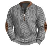 Halloween Mens Plain Long Sleeve Hoodie Fleece Pull-Over Soft Comfy Adult Top Sweatshirt Hoodies Work Longe wear Outerwear Sportwear Matching Christmas Jumpers for Family (Grey, XXXXXL)