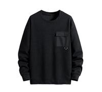 Halloween Mens Plain Long Sleeve Hoodie Fleece Pull-Over Soft Comfy Adult Top Sweatshirt Hoodies Work Longe wear Workwear Christmas Sweaters for Men 2025 (c-Black, XXXXXXL)