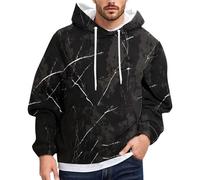 Halloween Mens Plain Long Sleeve Hoodie Fleece Pull-Over Soft Comfy Adult Top Sweatshirt Hoodies Work Longe wear Workwear Christmas Fancy Dress Costume (G-Black, XXXXL)