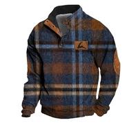 Halloween Mens Pullover Fleece Hoodies Lightweight Casual Hooded Sweatshirt Tops with Kangaroo Pockets for Gym & Running Outwear Sport Wear Mens Xmas Shirt (Blue, M)