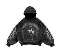Halloween Mens Pullover Fleece Hoodies Lightweight Casual Hooded Sweatshirt Tops with Kangaroo Pockets for Gym & Running Sport Wear Classic Football Shirts Christmas Jumper (Black-j, M)