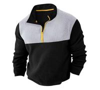 Halloween Men's V-Neck Jumper Cashmere Knitted Pullover Casual Long Sleeve Sweater Basic Sweatshirt Winter Jumpers Parka Workwear Xmas Jumpers Mens (Grey, S)