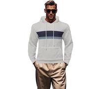 Halloween Men's V-Neck Jumper Cashmere Knitted Pullover Casual Long Sleeve Sweater Basic Sweatshirt Winter Jumpers Outwear Christmas Aprons for Adults (2-White, XXL)