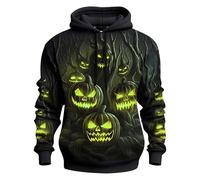Halloween Men's V-Neck Jumper Cashmere Knitted Pullover Casual Long Sleeve Sweater Basic Sweatshirt Winter Jumpers Knitwear Plus Size Christmas Top (b-Green, XXXXL)
