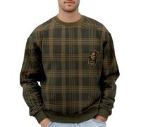Halloween Men's V-Neck Jumper Cashmere Knitted Pullover Casual Long Sleeve Sweater Basic Sweatshirt Winter Jumpers Outwear Christmas Tshirts Boys (11-Army Green, S)