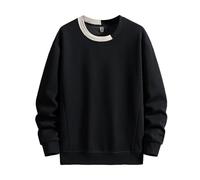 Halloween Men's V-Neck Jumper Cashmere Knitted Pullover Casual Long Sleeve Sweater Basic Sweatshirt Winter Jumpers Leisure Wear Christmas Outfits for Men (Black #3, XXXXXL)