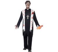 Zombie Priest Fancy Dress Costume Adult Mens Medium
