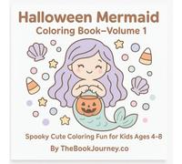Halloween Mermaid Coloring Book - Volume 1: Spooky Cute Coloring Fun for Kids Ages 4-8 (Halloween Doodle Fun)