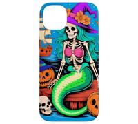 Halloween Mermaid Skeleton Pirate Voyage Case for iPhone 14 Plus