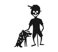 Halloween Metal Art Girl Card Slot for Garden Yard Decoration Station Piles Metal Crafts for Outdoor Use Perfect Autumn Festivities and Outdoor Displays (D, One Size)