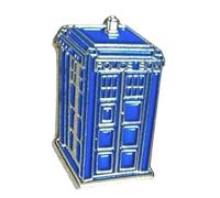 Halloween Metal Enamel Pin Badge Lapel Brooch (Blue Tardis Police Box Metal Enamel Pin Badge)