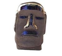 Halloween Metal Enamel Pin Badge Lapel Brooch (Silver Easter Island Head Metal Pin Badge)