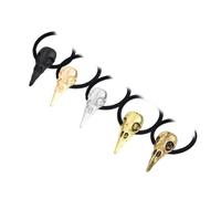 Halloween Metal Raven Skull Hair Band for Women Punk Black | Alloy Decorative Accent, Lifelike 3d Plague Doctor Crow Design, Themed Photo Shoots Costume Parties