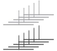 Halloween Metal Stakes for Halloween Foam Tombstone T Shaped Tombstone Stakes for Halloween Graveyard Tombstone Decorations(Silver, Black,10 Pieces)