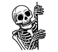 Halloween Metal Yard Signs | Spooky Halloween Skeleton Peeping Corner Signs | Spooky Garden Decor for Holiday Neighborhood Party Driveway Front Door Outdoor Haunted House Backyard Fence