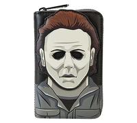 Halloween Michael Myers Mask Cosplay Zip-Around Wallet, Black, One Size