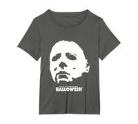 Halloween Michael Myers Silhouette T-Shirt, Women's Plus, Asphalt Grey, 2X