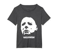 Halloween Michael Myers Silhouette T-Shirt, Women's Plus, Dark Heather Grey, 1X