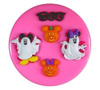 Halloween Mickey & Minnie Mouse Dressed as Ghosts with Pumpkins Silicone Mould Mold for Cake Decorating Cake Cupcake Toppers Icing Sugarcraft Tool by Fairie Blessings