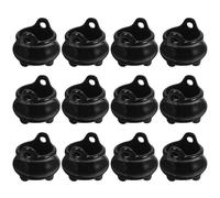 Halloween Mini Cauldrons 12PCS 0.8x0.7 Inch Plastic Cauldron Black Witches Cauldron Hanging Cauldron Pot with Hole for Halloween Dollhouse Miniatures, Party Favors, Mini Cauldrons