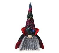 Halloween Mini Crow Bird Adornment The Dark Doll & Witch Hat With Gradient Light Effect Party Halloween Resin (Grey, 30x14cm)